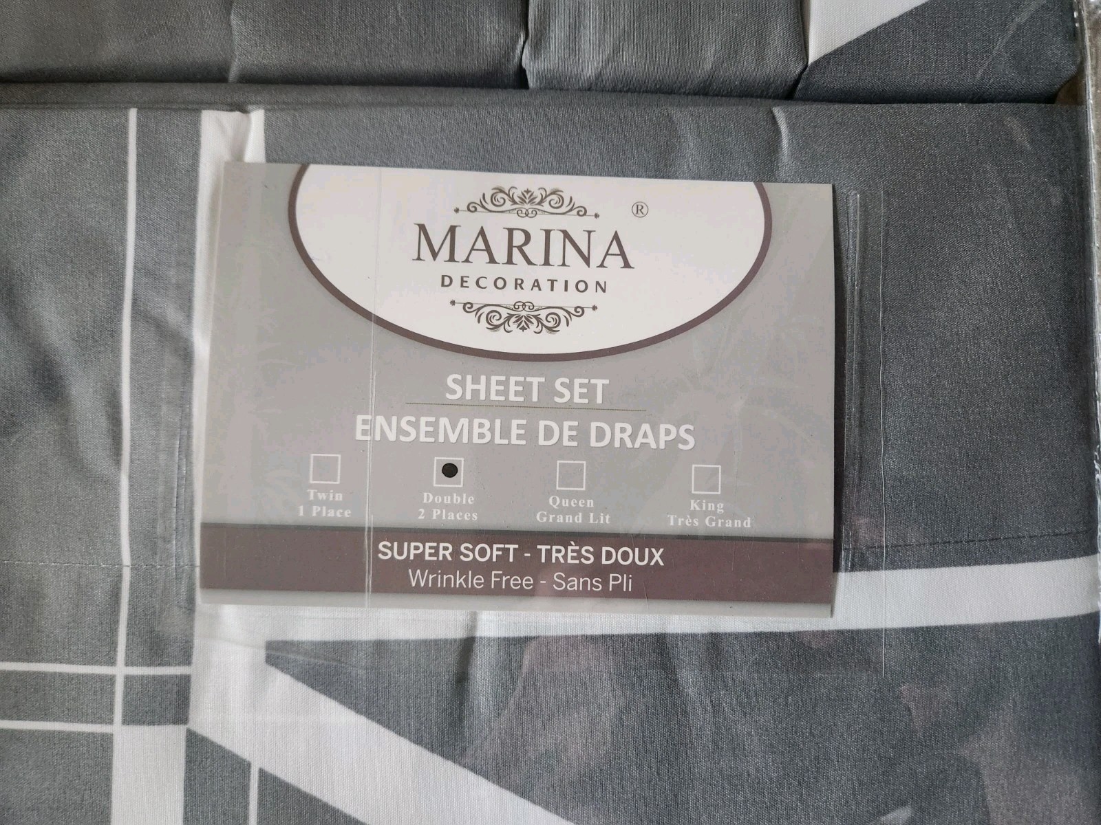 Marina Decorations 6 Piece Sheet Set, Modern Geometric, Deep Pocket, Size Double