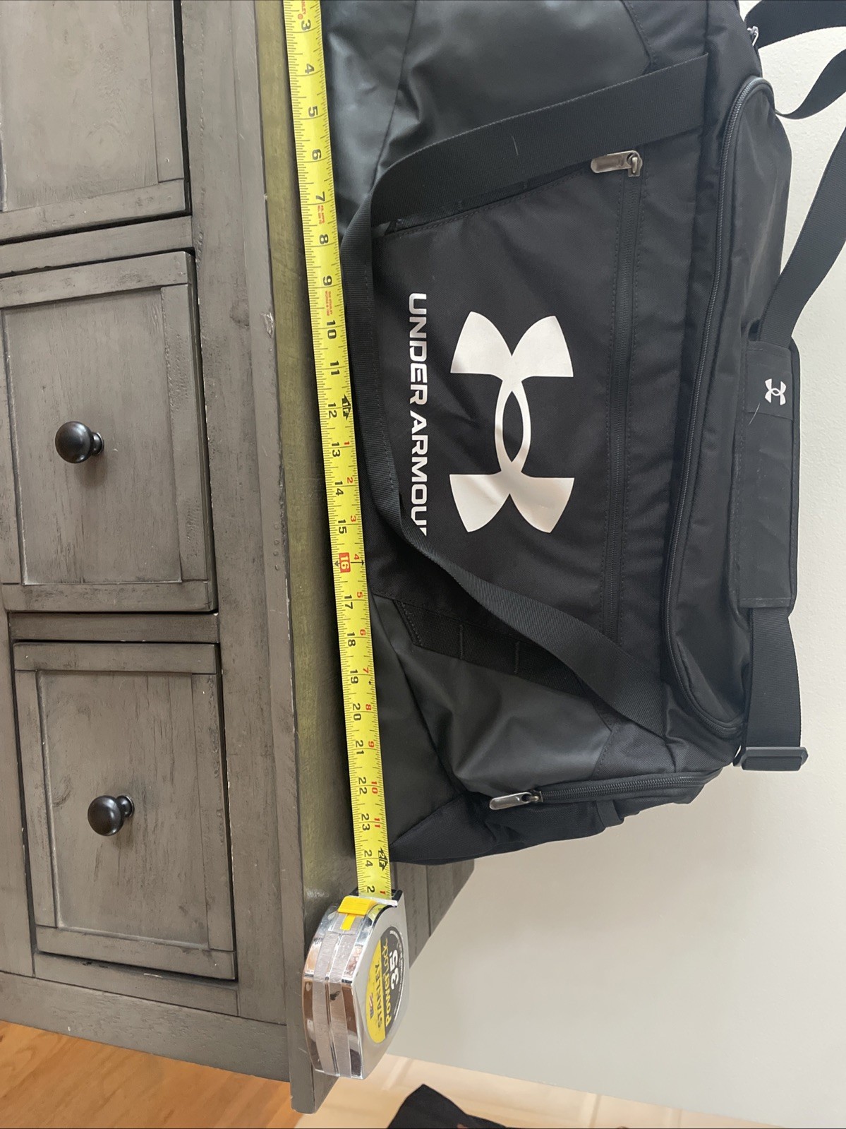 Under Armour Undeniable Duffel Bag Black Storm Logo Medium
