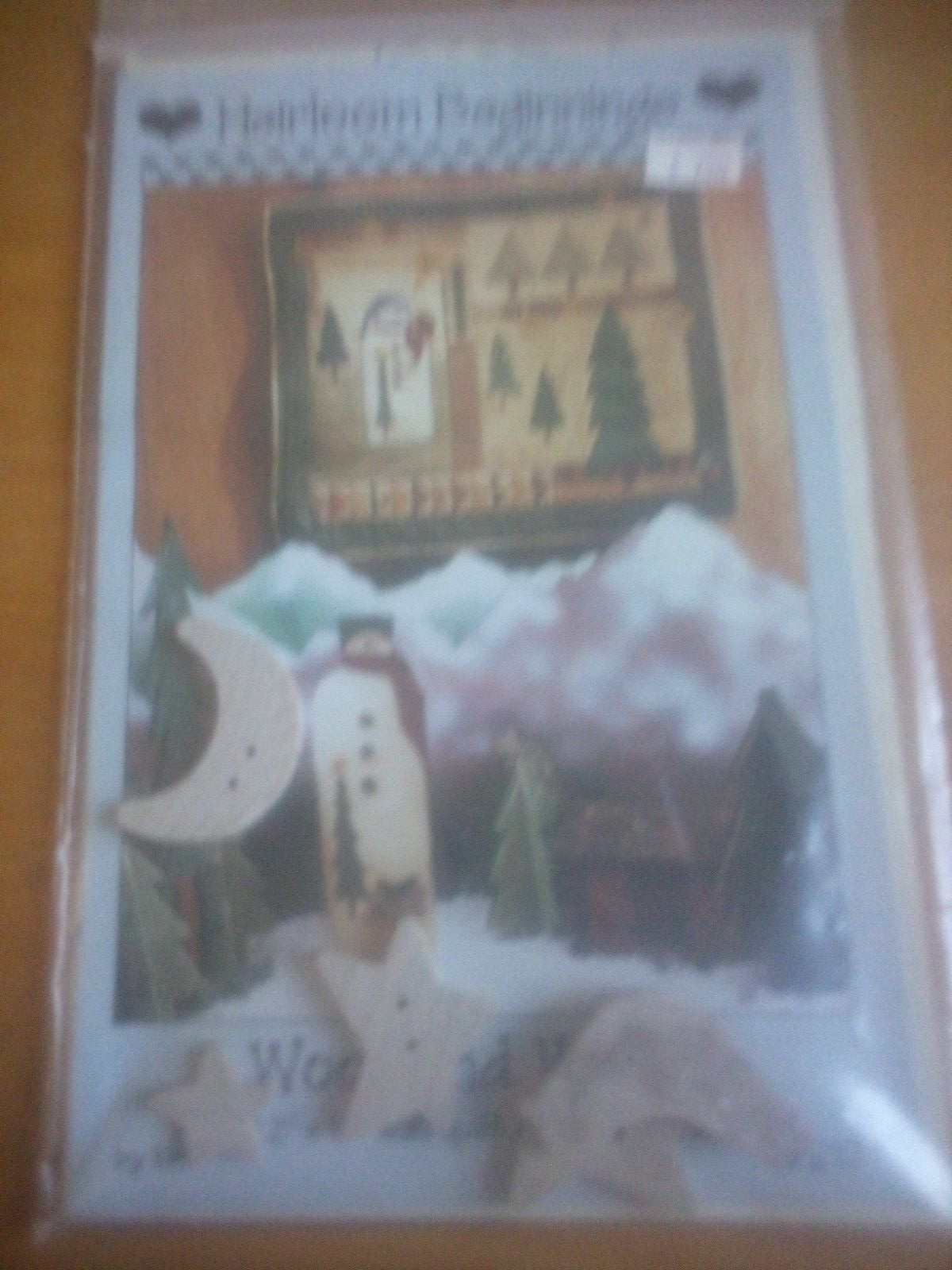 Heirloom Beginnings Woodland Winter 22 by 19" Quilt & 13" Snowman NIP 1996