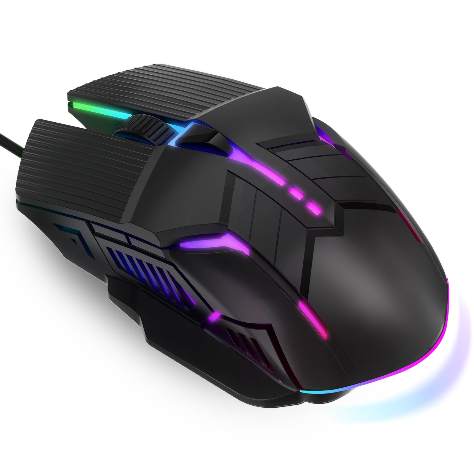 MELOGAGA Wired Gaming Mouse - Lightweight USB Optical Computer Mice White