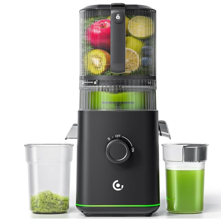 Cold Press Juicer 600W Max, 3-in-1(Juice & Sorbet & Nut Milk) Juicer Machines...