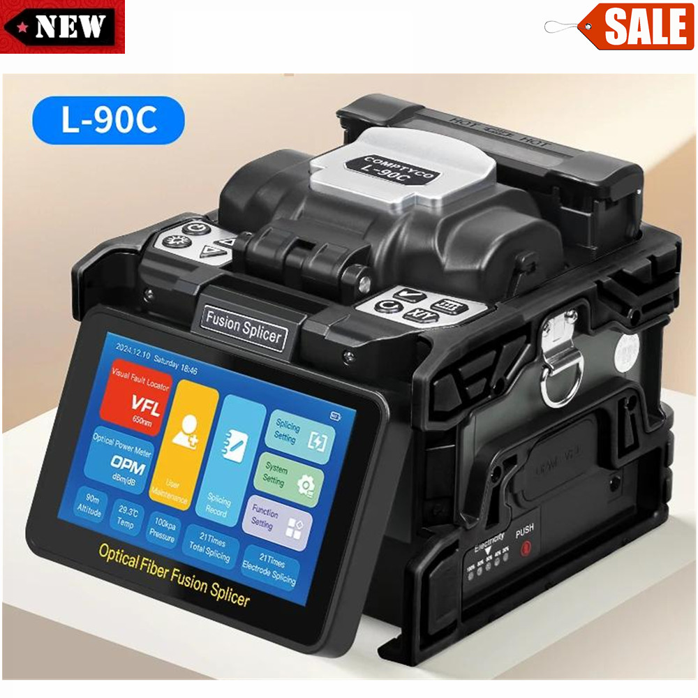 L-90C 6-Motor Fusion Splicer VFL and Optical Power Meter with  Touch Screen