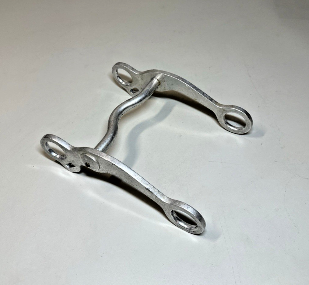 Vintage Crocket Aluminum Low Port Curb Bit 5.125” Width  Western Horse Bit