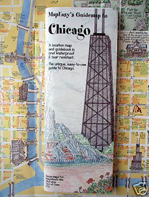 NEW 2006 MAP of CHICAGO, IL, MapEZ Guide+Details of Magnif.Mile,Shoreline & CTA