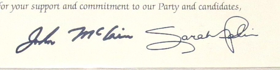 John McCain Sarah Palin Campaign Photograph