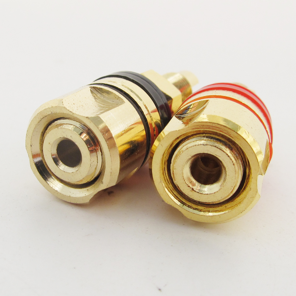 50pcs High Quality Gold Plated Copper Amplifier Speaker Terminal Binding Post