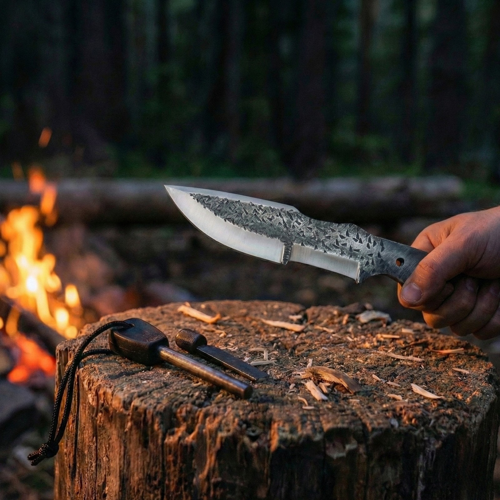 Custom Steel Knife Blank Fixed Blade Skinner Hunting Bushcraft Survival EDC DIY