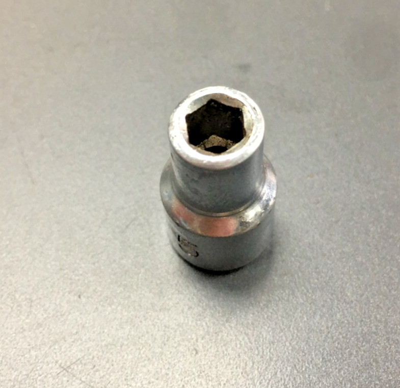 5MM SOCKET, 6 POINT, 1/4" DRIVE, CHROME FINISH