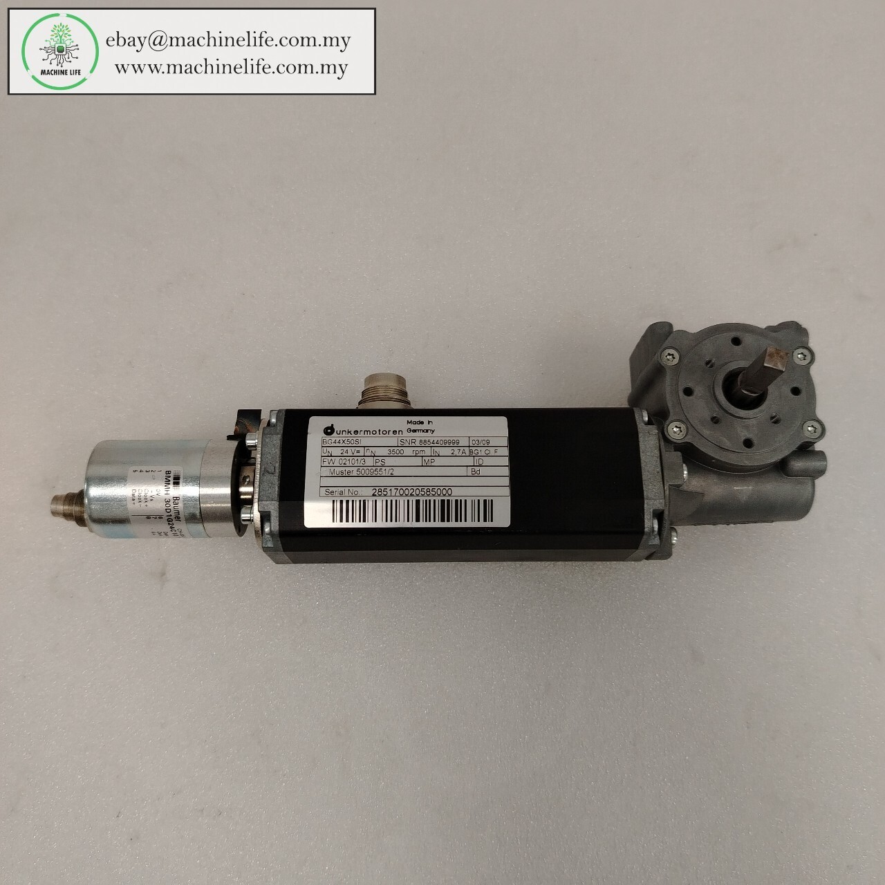 DunkerMotoren BG44X50S Servo Motor With Baumer BMMH 30D1G24C10/15P66 With SG62