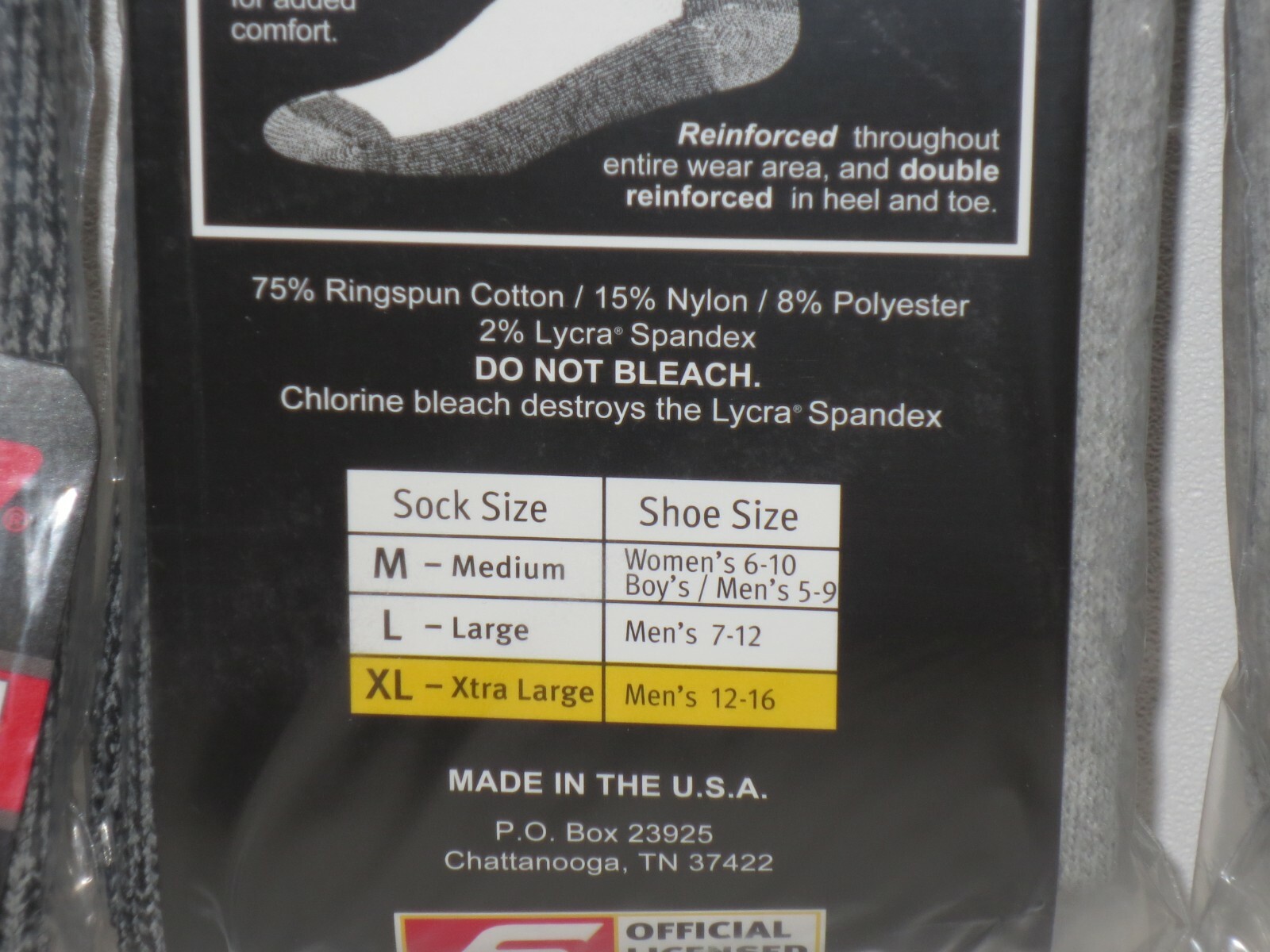 6 PAIRS Snap-On CREW Socks Men's GRAY X-LARGE *FREE SHIPPING* MADE IN USA *NEW*