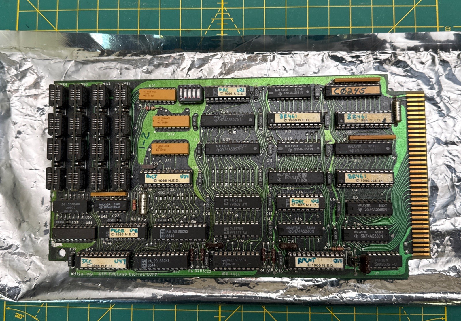 New England Digital Synclavier M512K Computer Bin Card
