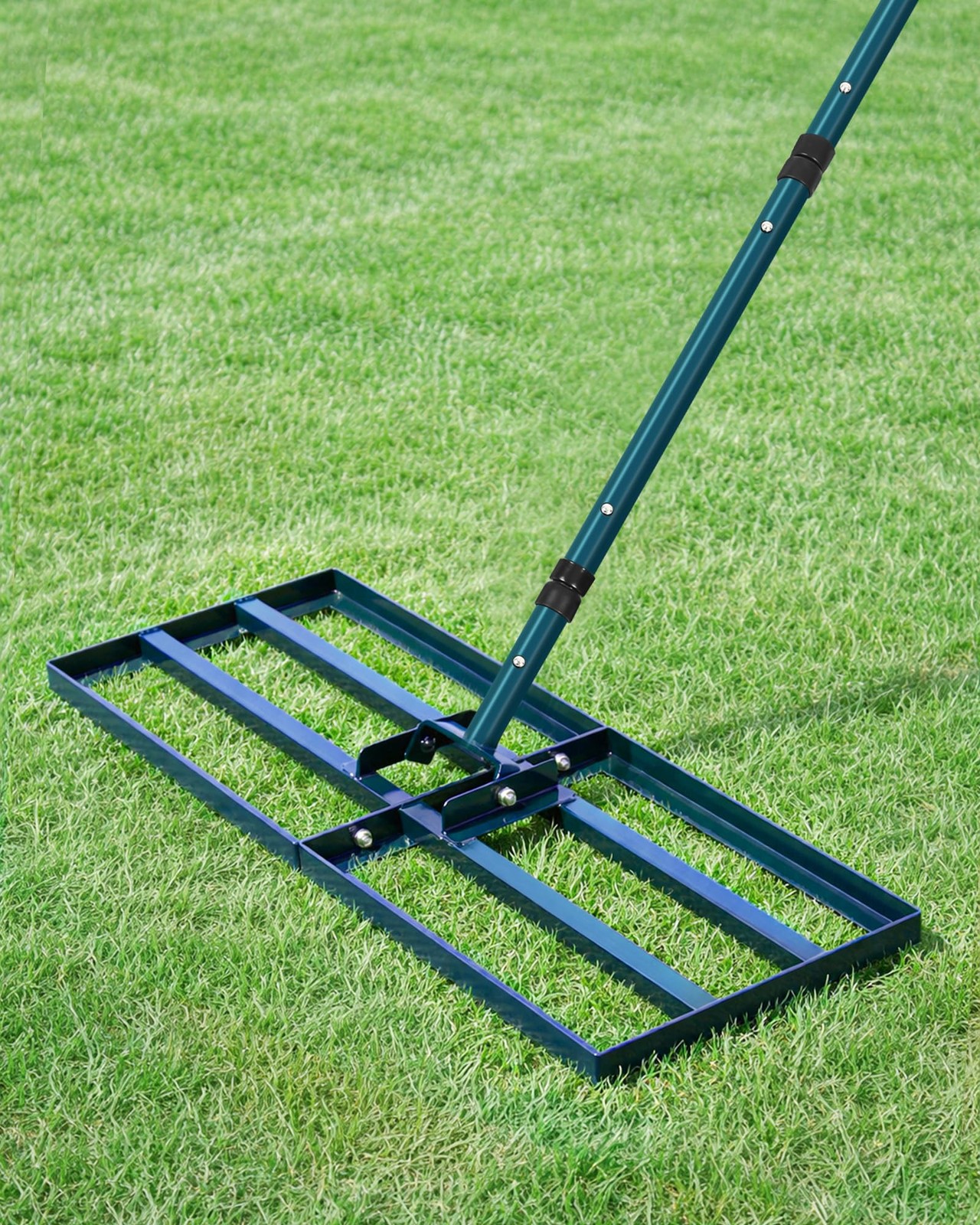 Lawn Leveling Rake, 30x10 Inch Leveler Tool with 78'' 30 Inches, Green