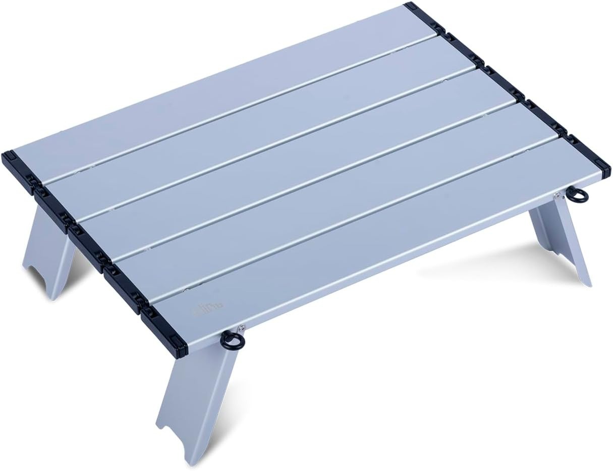 Ultralight Compact Mini Beach Picnic Folding Alu. Table with Carry Bag, Two S...
