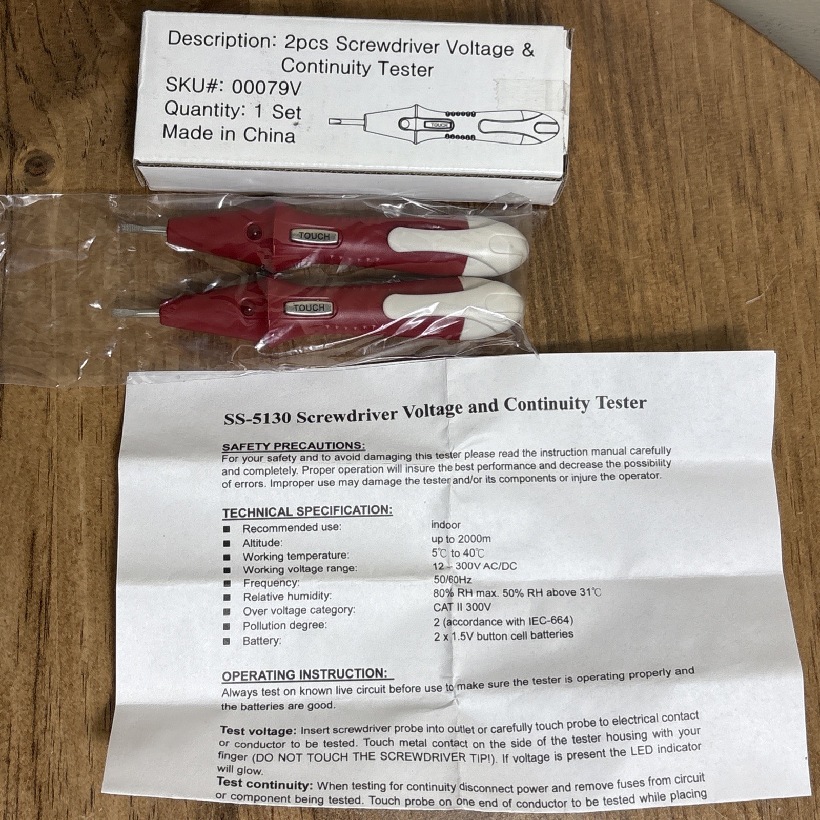 New Screwdriver Voltage & Continuity Tester