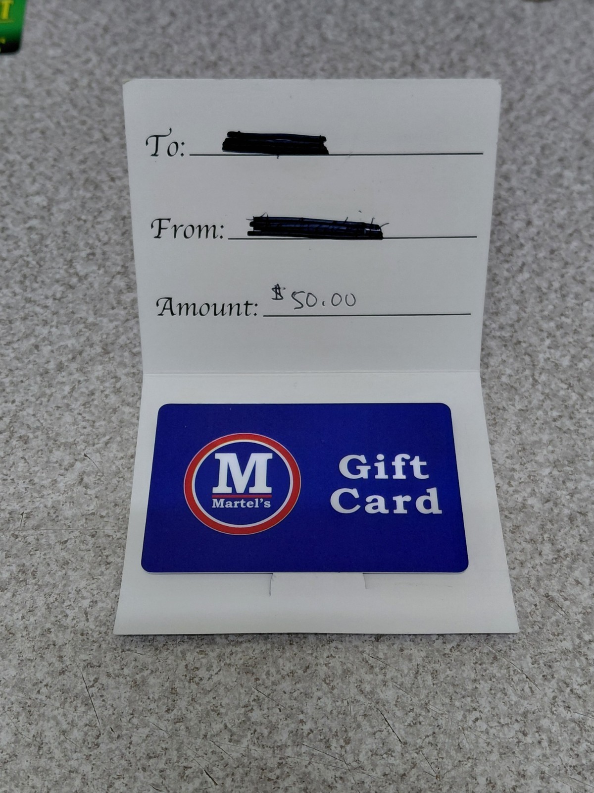 Martel's Grill or Martel's Restaurant Gift Card Value $50 ~Free Shipping~