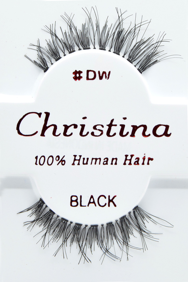Christina #DW 6,12 Pairs 100% Human Hair False Eyelashes