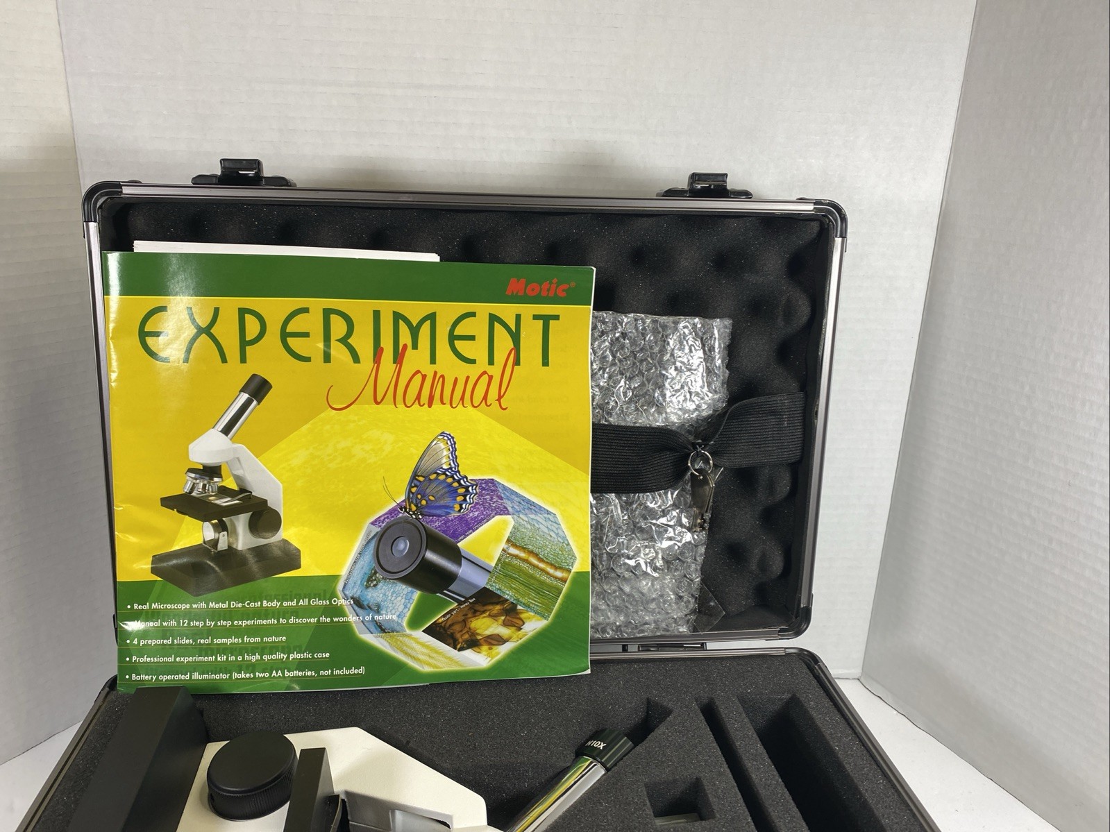 Edmund Scientific Motic Educational Microscope Experiment Kit + Instruments