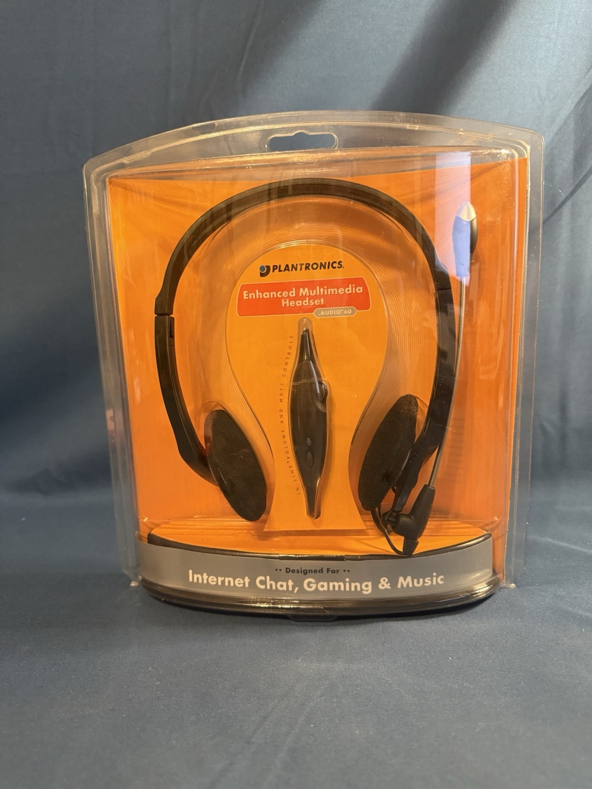 Vintage Plantronics .Audio 60 Wired Stereo PC Headset - New Sealed Old Stock
