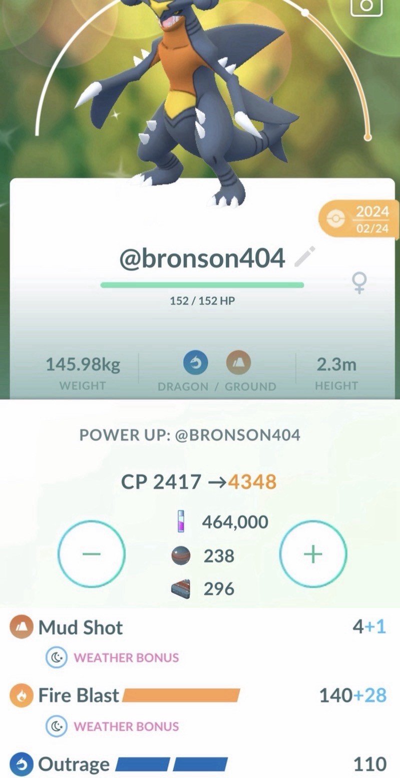 Shiny Garchomp Level 50, 3 Moves Unregistered