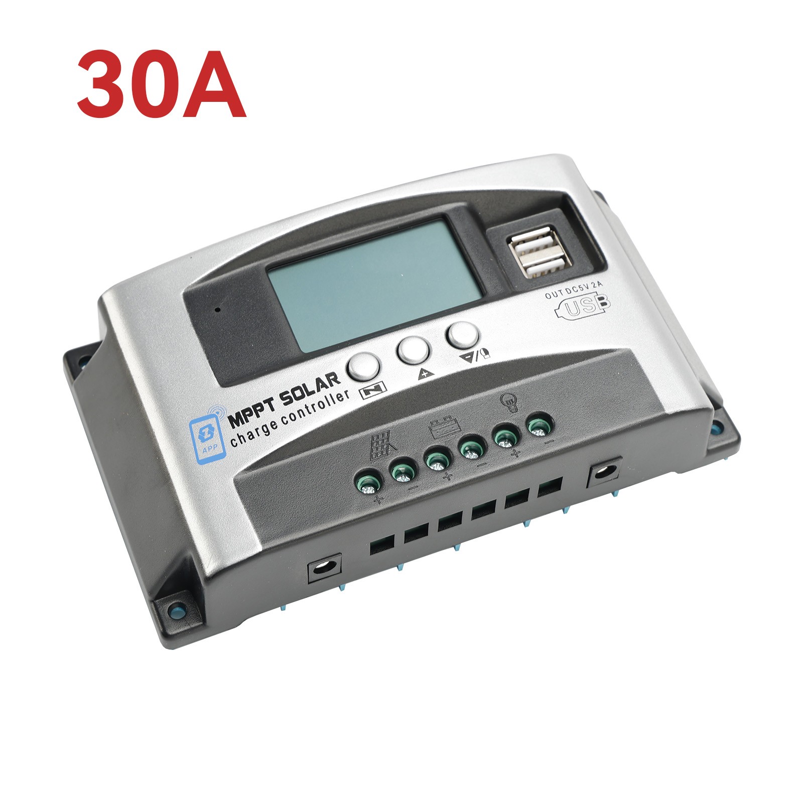 30A MPPT High Energy Solar Controller APP to Remotely Manage DSP Controller
