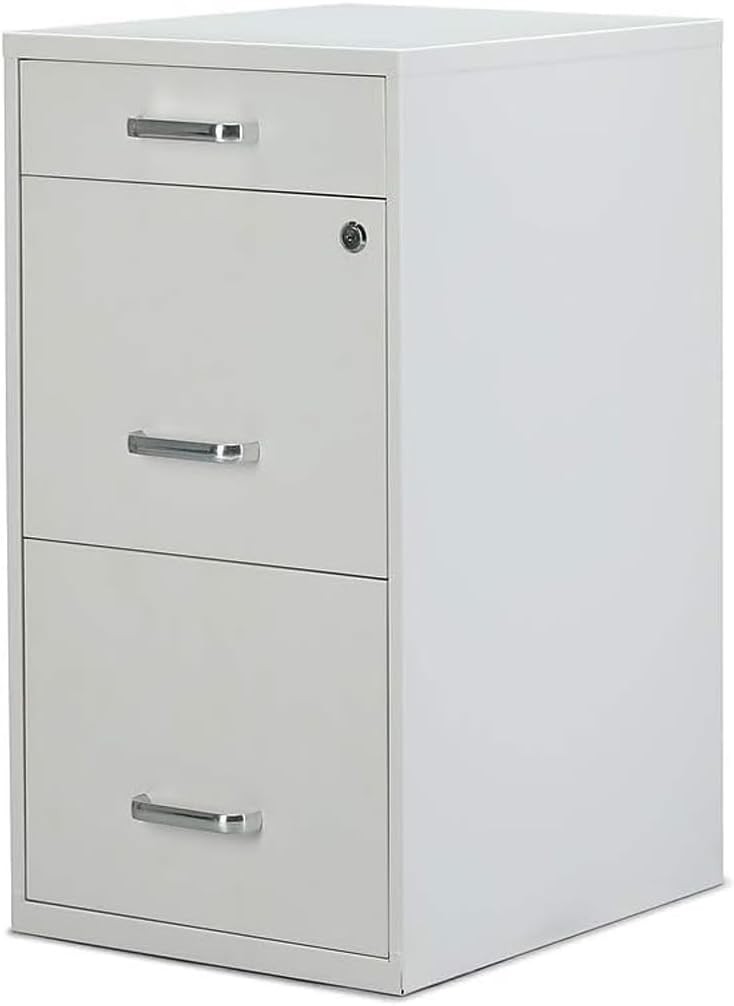 White, D W H, Lockable & Mobile, Letter Size Documents, Staples 3-Drawer