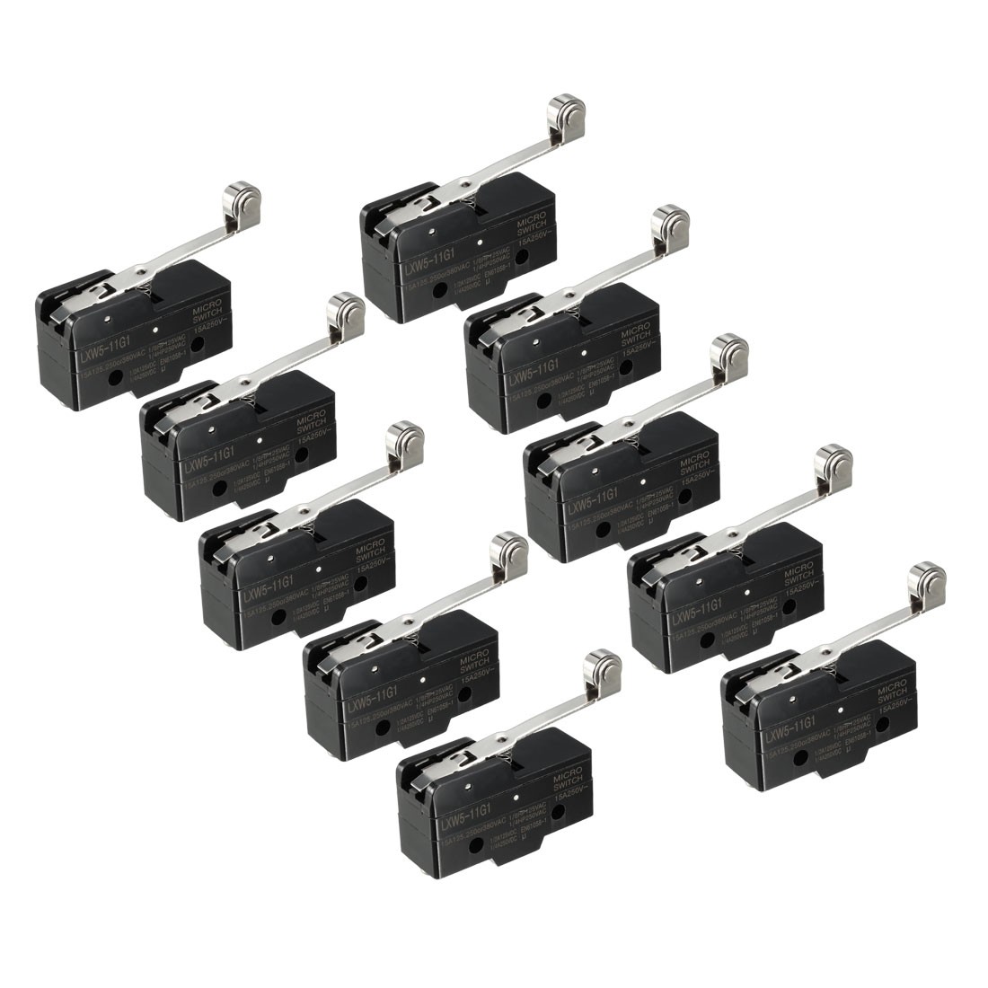 10PCS LXW5-11G1 1NO + 1NC Long Hinge Roller Lever Miniature Switches