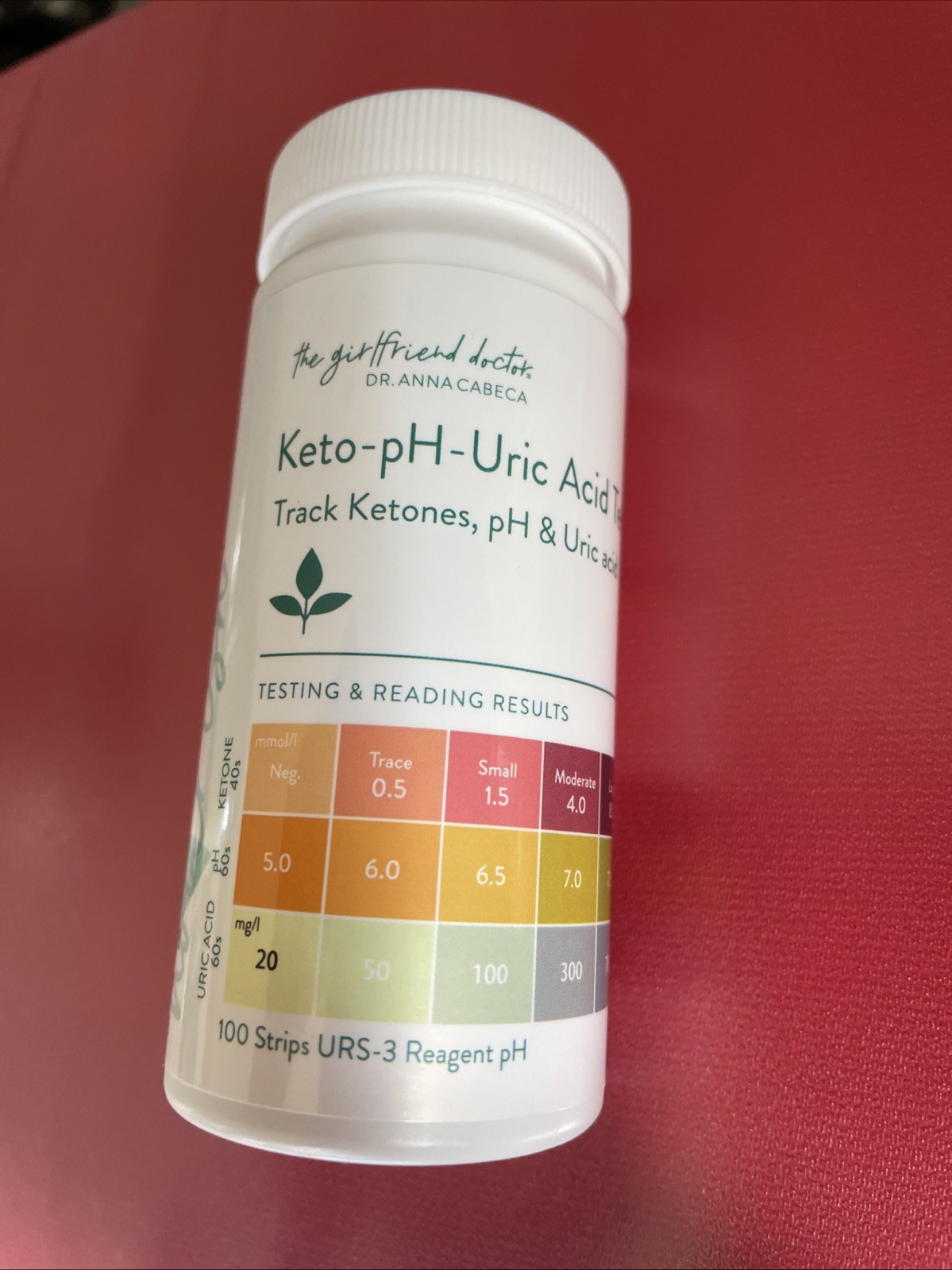 Dr. Anna Cabeca, The Girlfriend Doctor, Keto-pH-Uric Acid Test Strips 100 Count