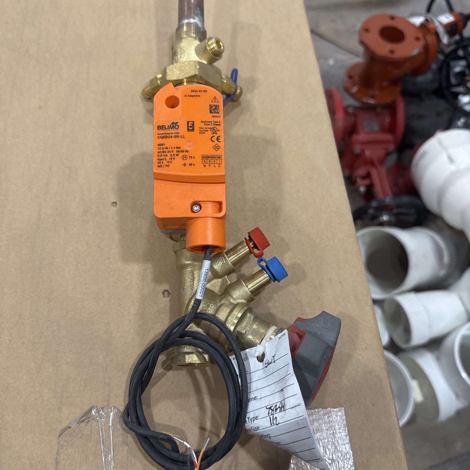 Belimo CQB24-SR-R Valve Actuator with 1/2" Belimo Valve And Balancing Valve