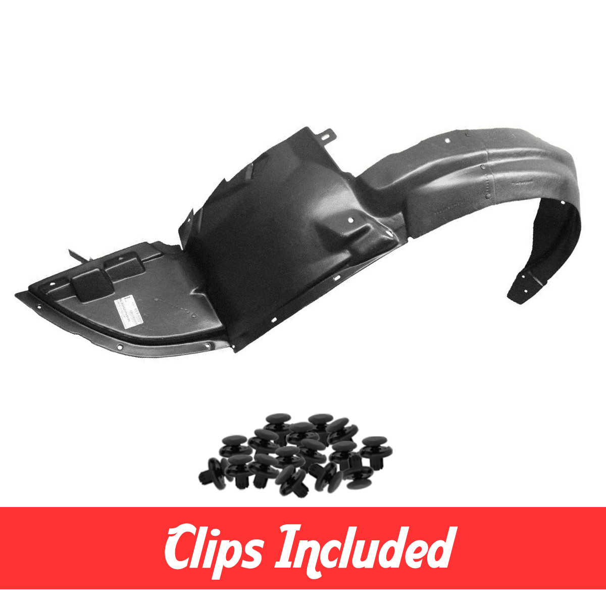 Front Driver Side Fender Liner w/ Clips For 2008-2012 Chevrolet Malibu GM1248201