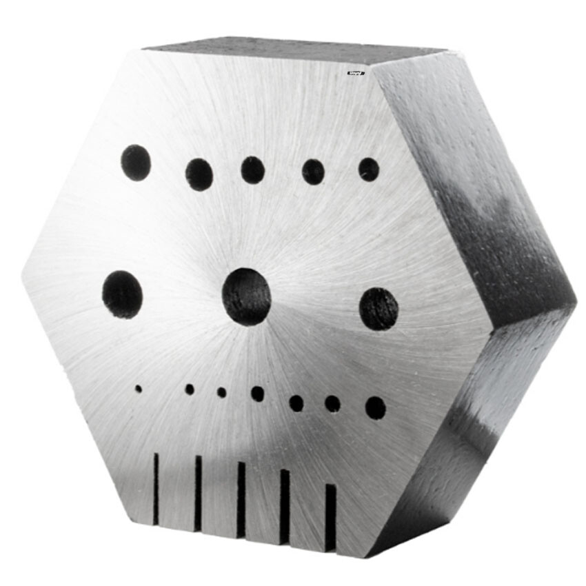 Hexagonal Riveting Anvil Jeweler Multi-Functional Bench Hex Steel Block Drilling