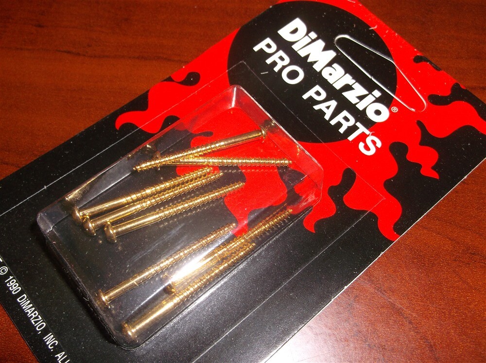 NEW DiMarzio FH1500 Pickup Height Adjustment Screws For P. Bass (8) - GOLD