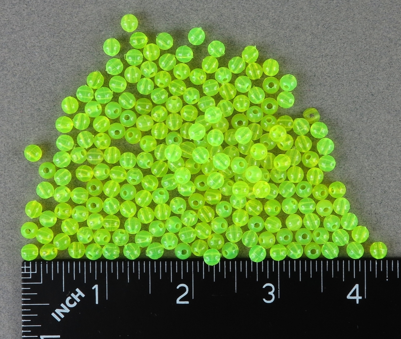 5mm 200 Count Round Chartreuse Yellow Beads USA Fishing Tackle Free Shipping