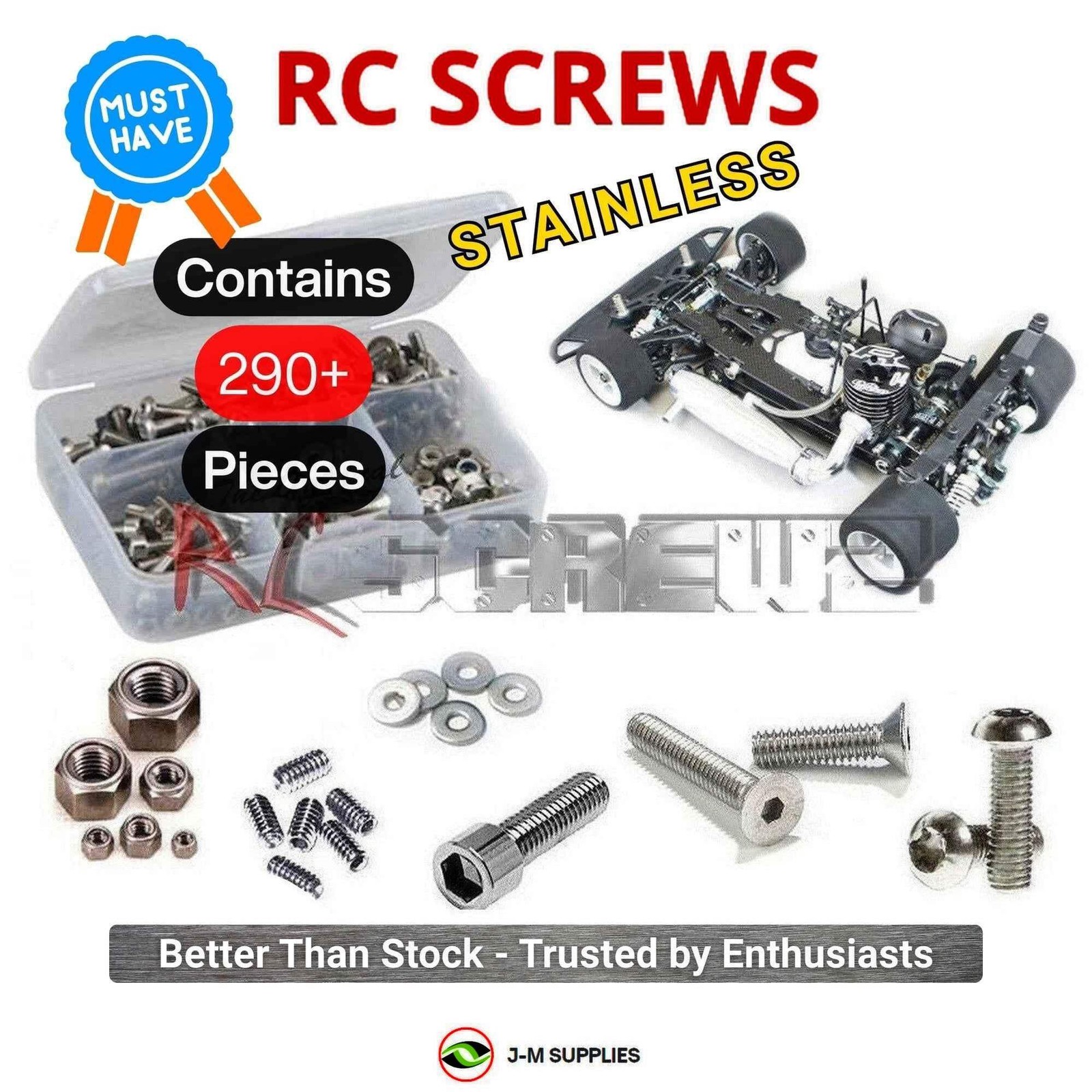 RCScrewZ Stainless Screw Kit mug042 for Mugen Seiki MRX6x 1/8 Nitro H2008 | SET