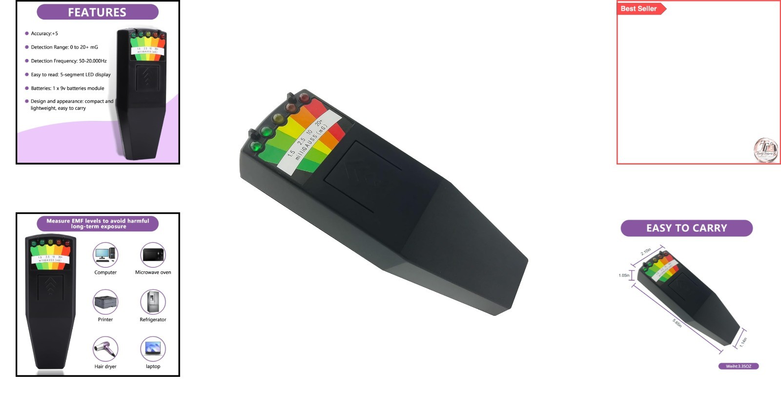 ProGhost EMF Detector: Compact & Easy Paranormal Detection