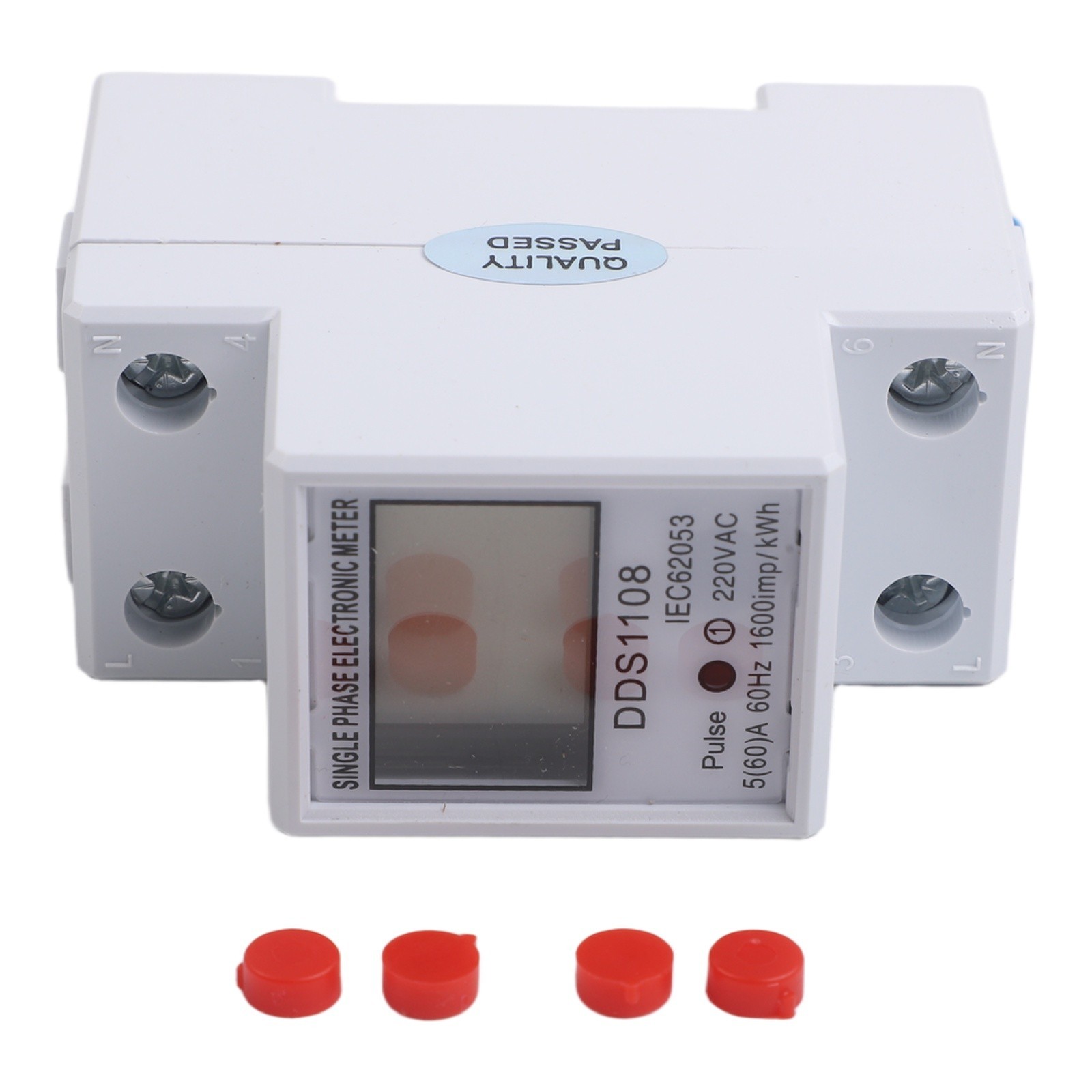 Energy Meter DDS1108 1-Phase 220V LCD Display for For Din Rail Mounting