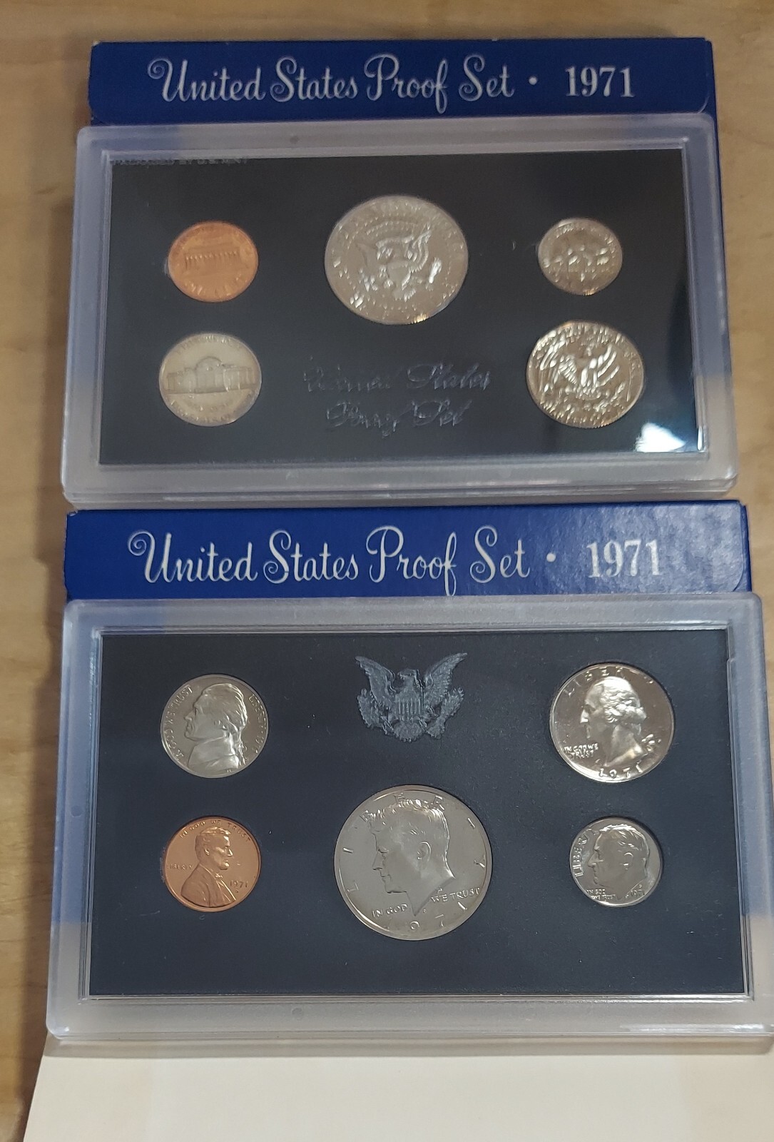 Two 1971 United States Mint Proof Sets (in original packages)