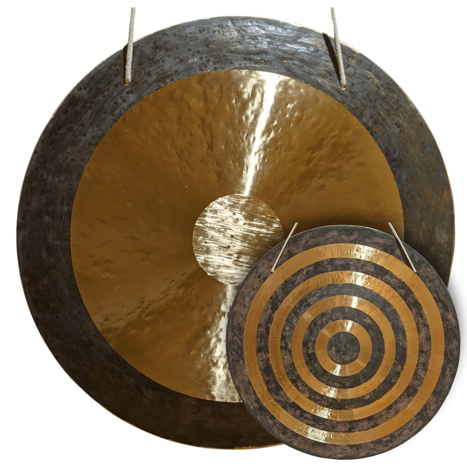 Solar Horizon Gong by Raven Sounds, Handmade Bronze Wind Gong, Free Mallet