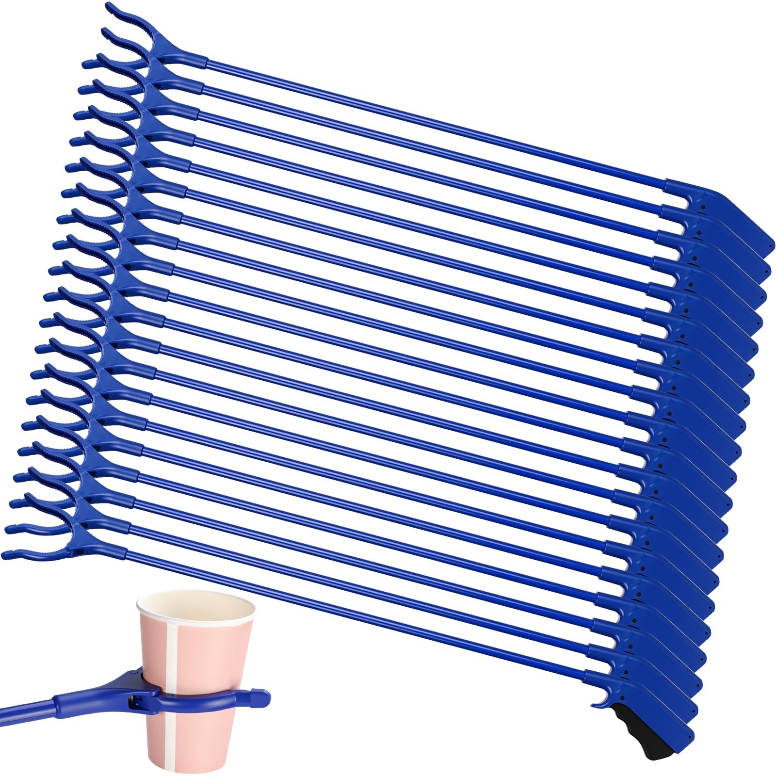 20 Pcs 32" Trash Grabber Reacher Tool for Elderly Long Handle Litter Picker U...