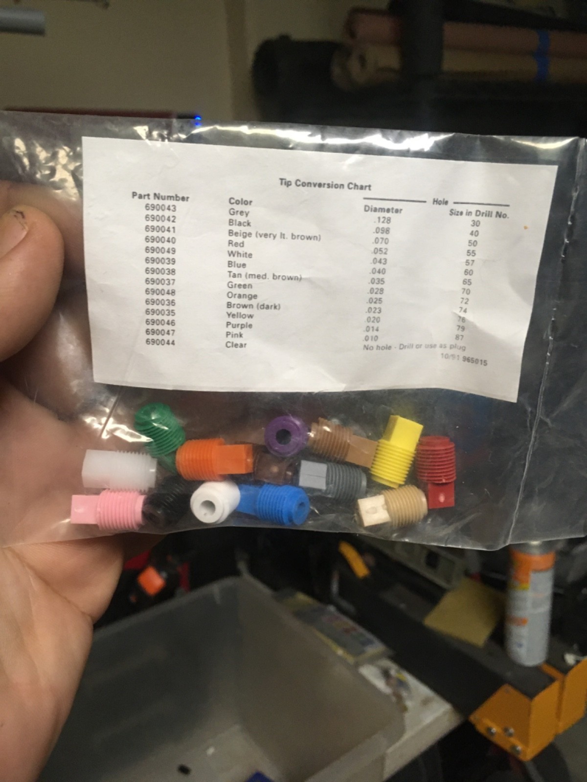 Replacement Metering Tip Kit Ecolab Push In Style Hydrominder p/n 85340008