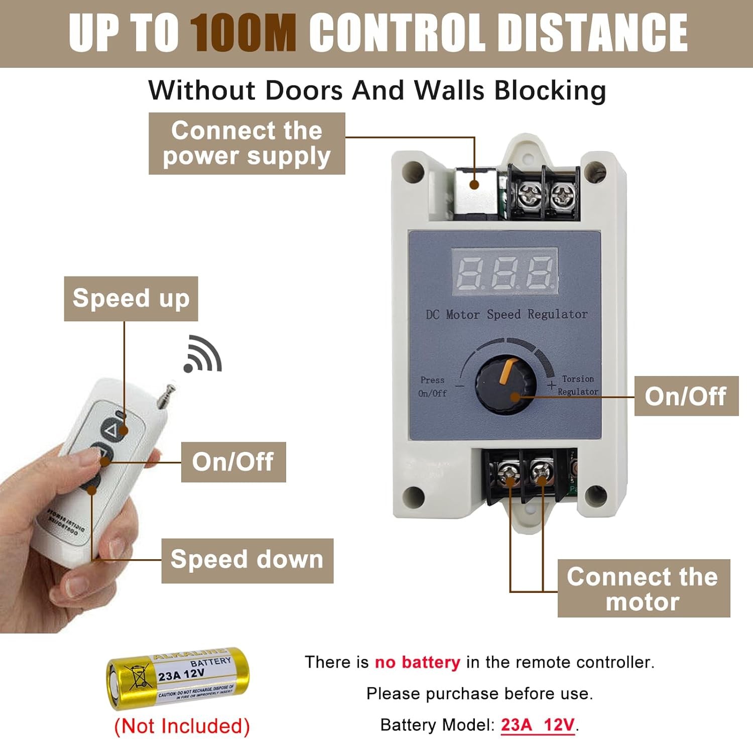 DC 12V 24V Remote Controller for Reciprocating Linear Actuator Motor Accessories