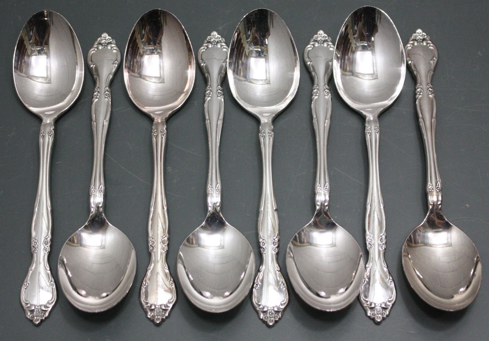 (57 Pieces) Oneida Community Flatware Set AFFECTION, Silverplate Silverware Lot