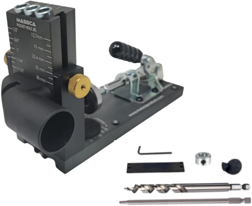 Hole Jig Kit M1 - Adjustable & Easy to Use Pocket Screw Jig - Heavy Duty