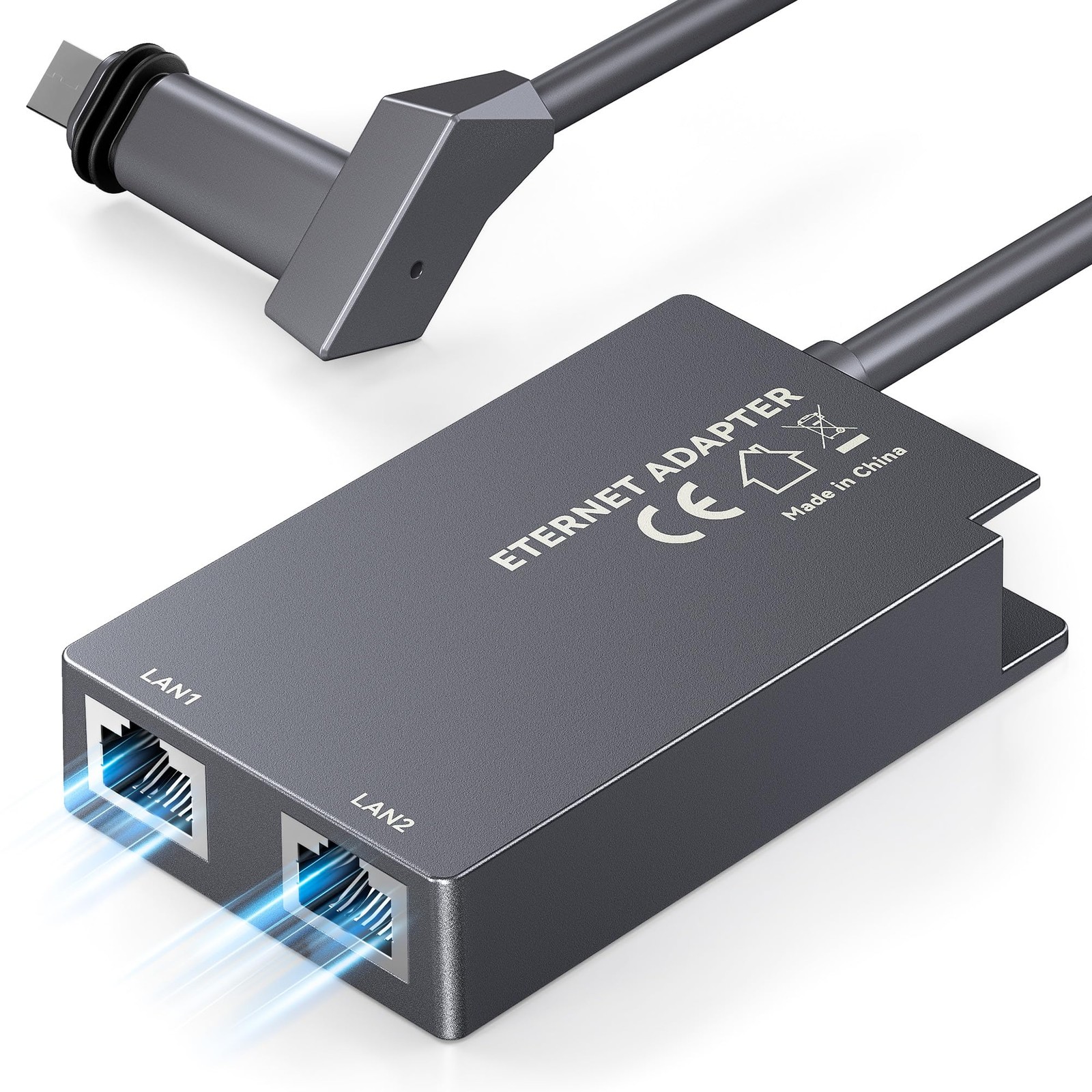 Dual-Port Starlink Ethernet Adapter for Gen 2 (2 Devices), 1Gbps High-Speed N...