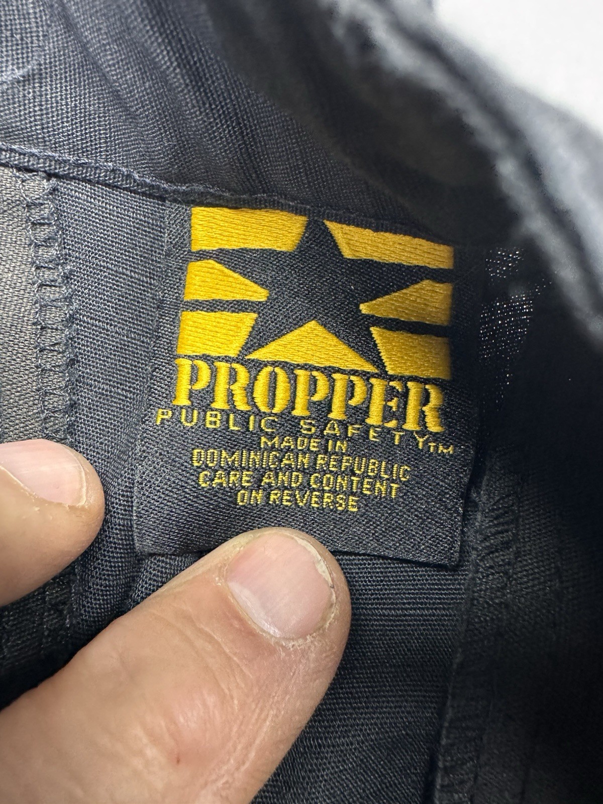 Propper Cargo Pants Black Ripstop Tactical 65%Poly 35%Cotton Button Fly Sm Reg