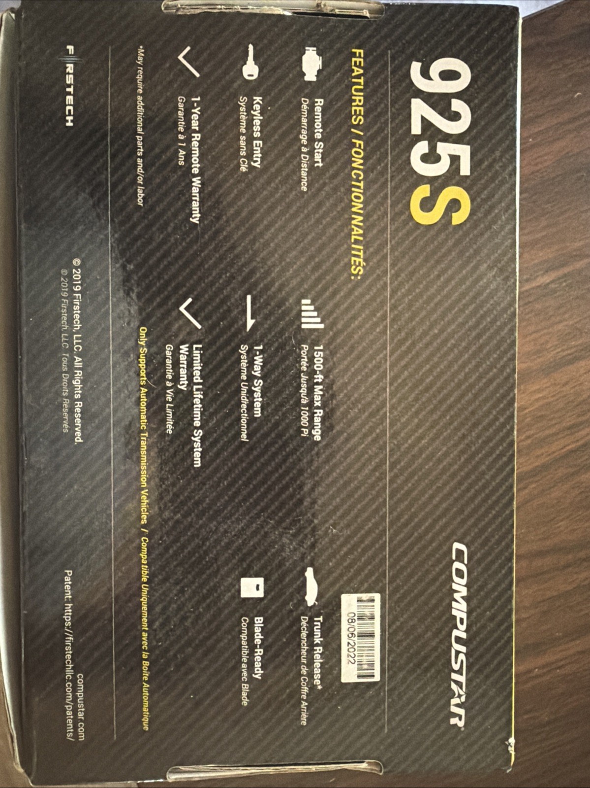 NEW Compustar CS925-S 1-Way Remote Start System (2) 4-Button Remotes 1500' Range