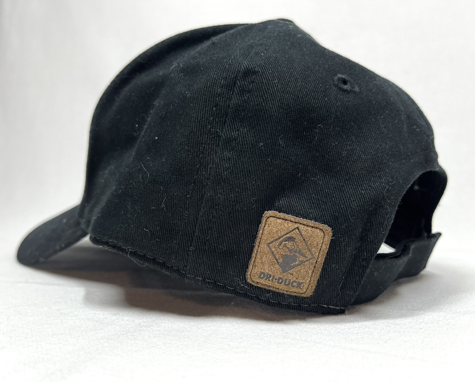 Dri Duck Traders Black Embroidered Duck Hook Loop Adjustable Strapback ADK 1892