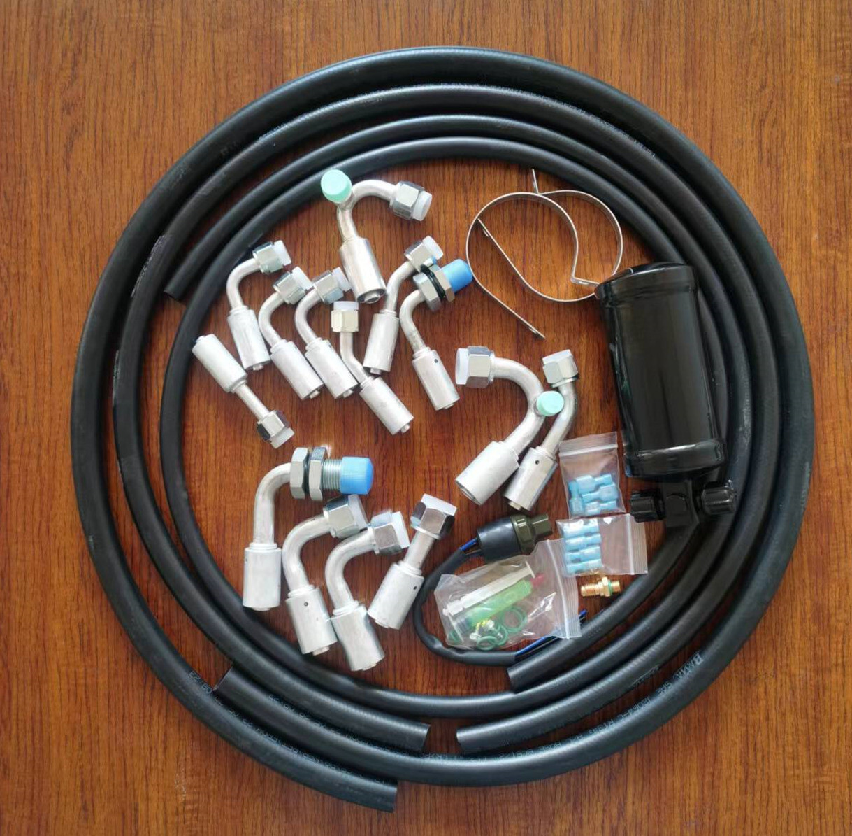 A/C Air Conditioning Hoses Fittings Trinary Switch O Rings & Drier Kit