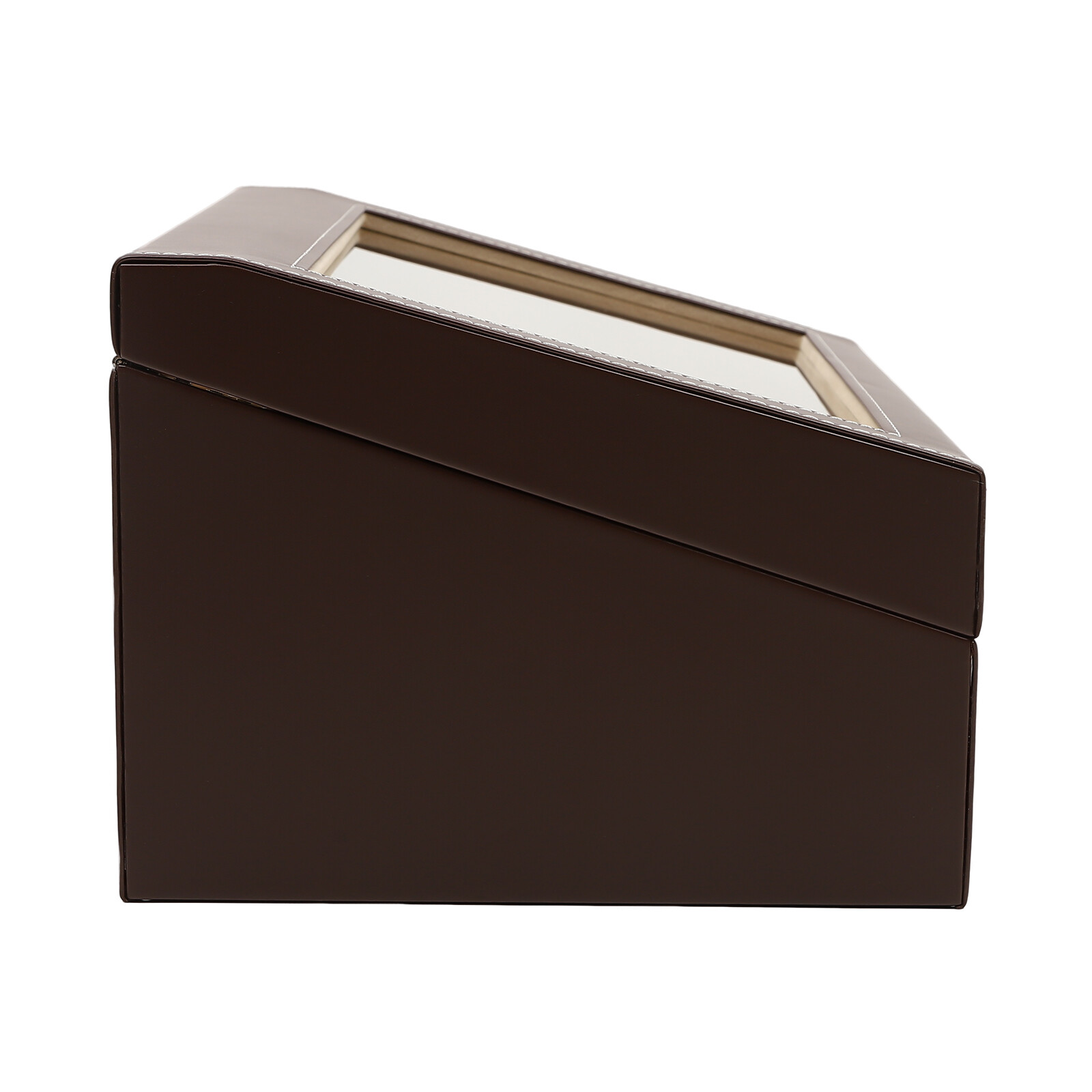 4+6 Automatic Rotation Leather Wood Watch Winder Storage Box Display Case