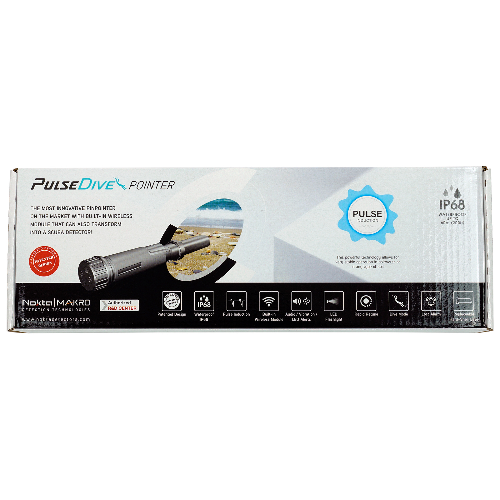 Nokta PulseDive Pinpointer - Black Bundle with Premium Digger and Cap