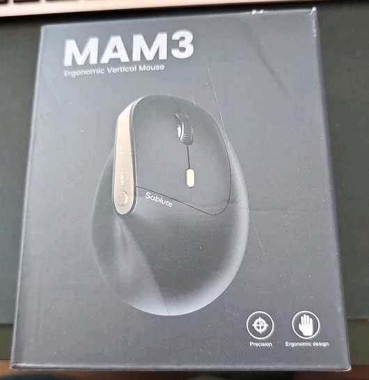 SABLUTE MAM3 Ergonomic Mouse, Bluetooth Mouse for small，medium, Black